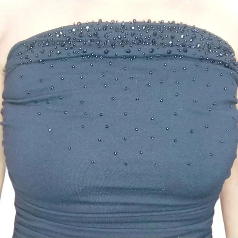 Express Strapless Dress Sexy Basic Black Size M - Picture 10 of 15